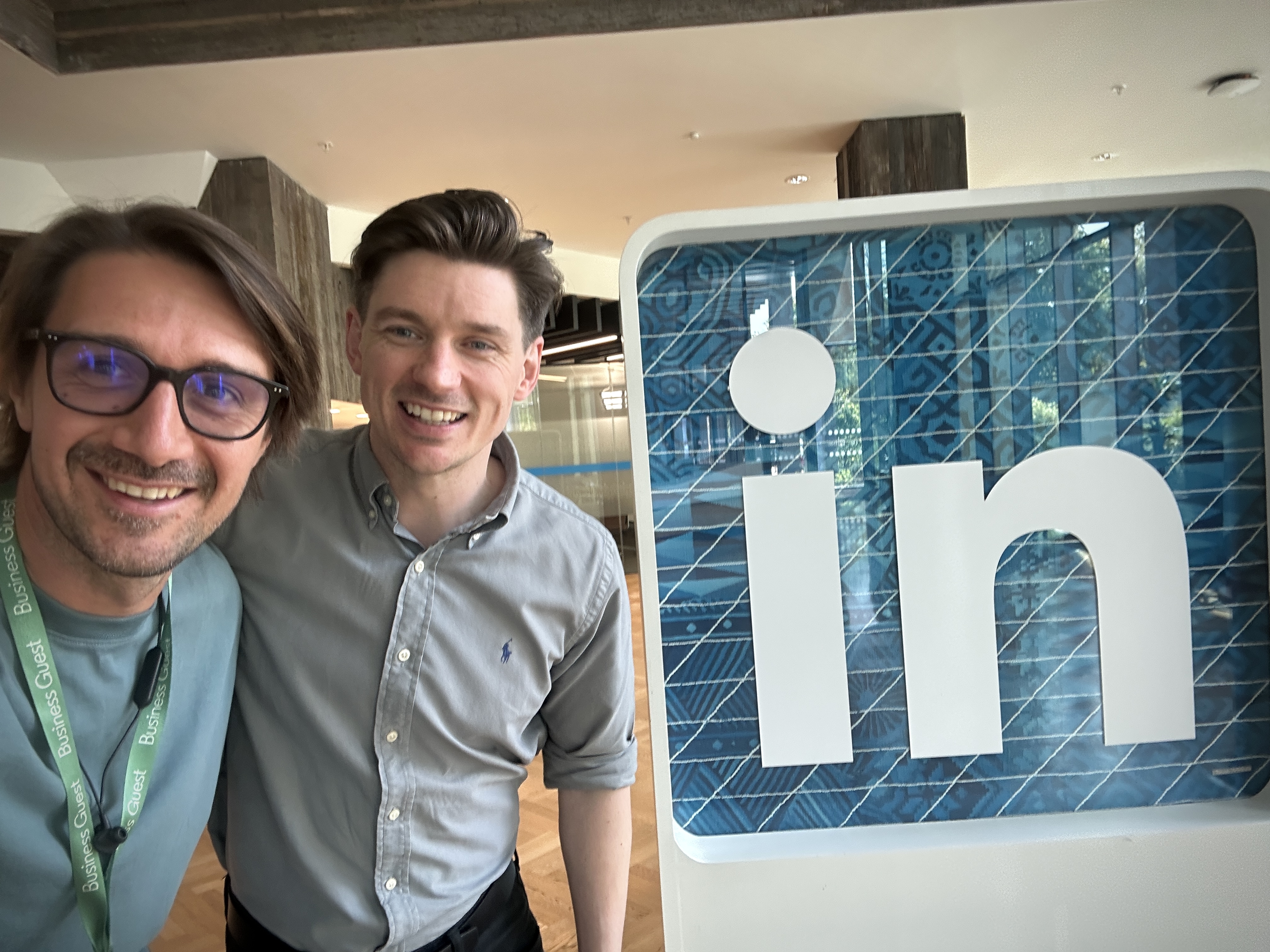 Phil Ilic with Josh Hall at LinkedIn HQ